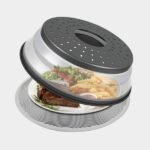 LekDrok 10 Inch Microwave Food Cover & Collapsible Silicone Mat