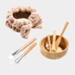 JPNK New Facial Mask Bowl Set, New DIY 6Pack DIY Clay Mask Mixing Kit (Brown)