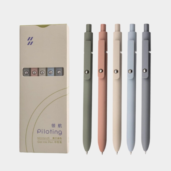 office-1.jpg UIXJODO Gel Pens, 5 Pcs 0.5mm Black Ink Pens Fine Point Smooth Writing Pens - Image 1